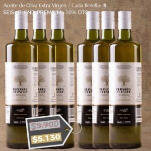 ¡PROMOCIÓN! Aceite de Oliva Extra Virgen «Blend Premium» Dto. 10%. Seis Botellas 1lt.