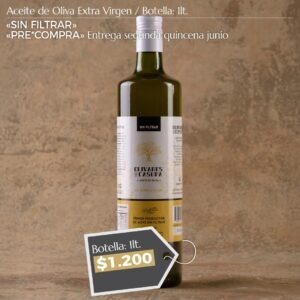 ¡PRE*COMPRA! Aceite de Oliva Extra Virgen «Sin Filtrar» 1lt.